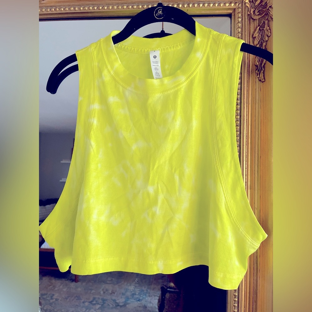 Lulu lemon all yours crop top tank tie dye brand new. Never worn-no tag.